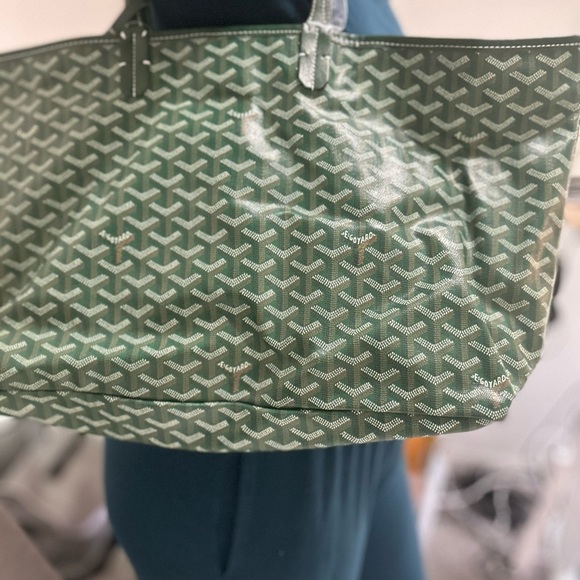 Green patterned tote bag with wallet - brand new, never used - Picture 7 of 10